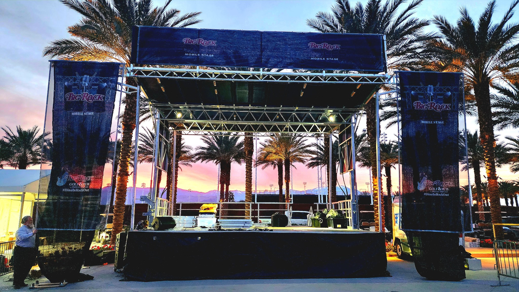 Mobile Stage at Sunset
